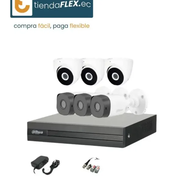 KIT 6 CÁMARAS DE SEGURIDAD 5MP – DAHUA