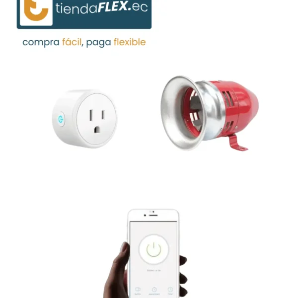 KIT ALARMA COMUNITARIA CON SIRENA POTENTE - ACTIVACIÓN DESDE CUALQUIER LUGAR MEDIANTE WIFI
