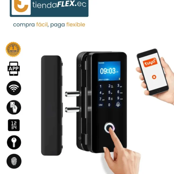 Cerradura inteligente WIFI TUYA SMART para puerta de vidrio batiente