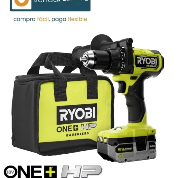 Kit Taladro de Martillo Inalámbrico 18V – Ryobi One+ HP