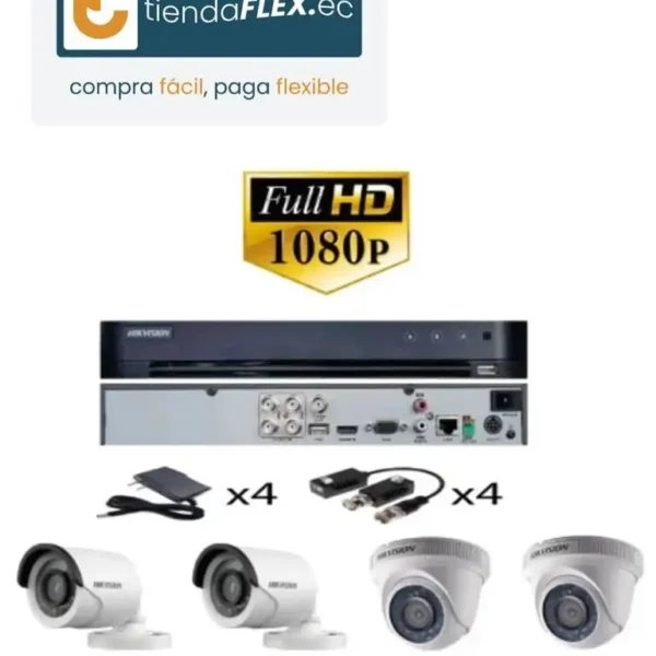 Kit de 4 Cámaras 1080P – Hikvision