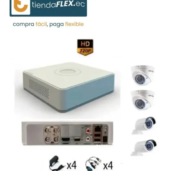 KIT 4 CÁMARAS 720P – HIKVISION