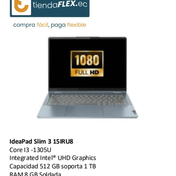 IdeaPad Slim 3 15" i3/8 GB/512 GB Lenovo