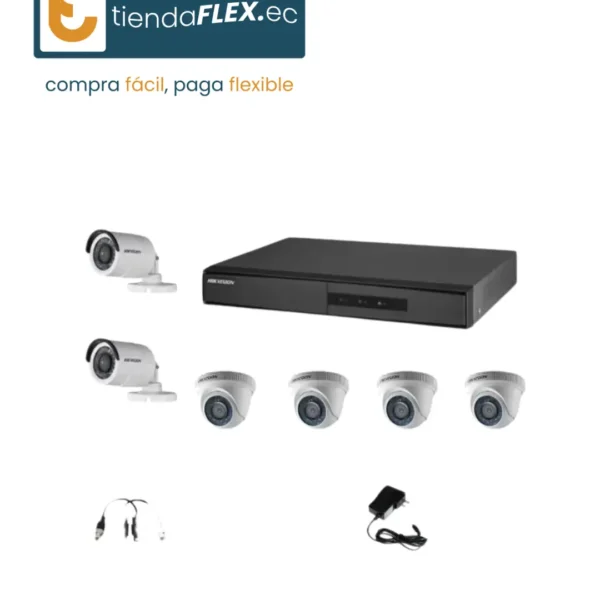 KIT 6 Cámaras de seguridad 1080P – HIKVISION