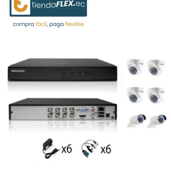 HIKVISION KIT 6 CÁMARAS 720P