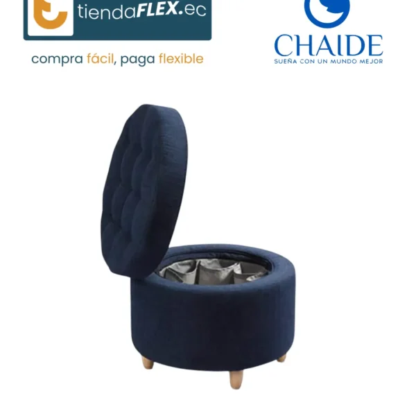 OTTOMAN REDONDO CON ZAPATERA