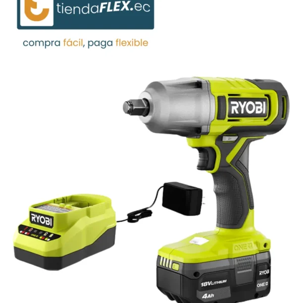 KIT LLAVE DE IMPACTO 18V Y 1/2”  RYOBI ONE+