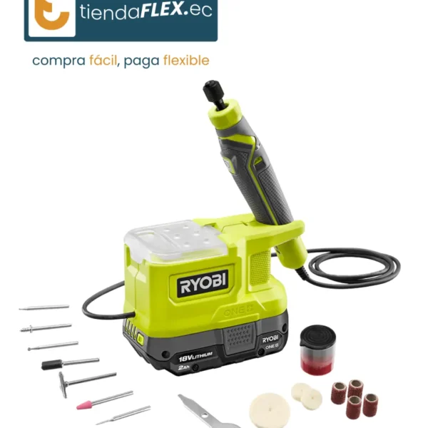 KIT HERRAMIENTA ROTATIVA DE PRECISIÓN RYOBI ONE+ 18V