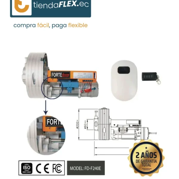 20M2 - KIT MOTOR PARA PUERTA 240KG