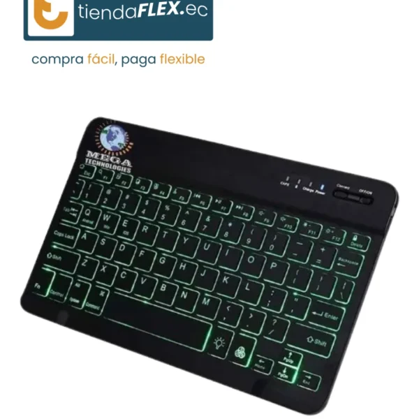 TECLADO BLUETOOTH CON LUZ 10