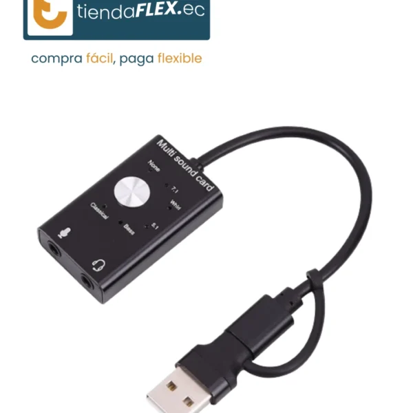 TARJETA DE AUDIO + ADAPTADOR USB