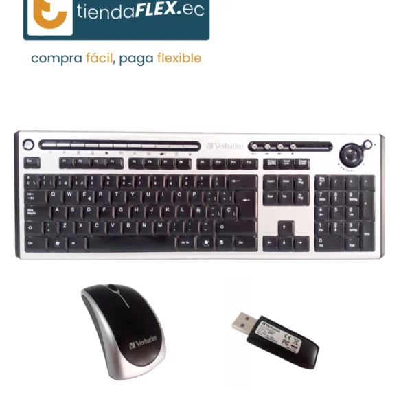 TECLADO CON RUEDA DE VOLUMEN Y MOUSE