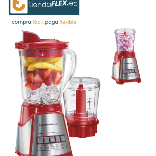 LICUADORA HAMILTON BEACH CON PROCESADOR MOD 58144