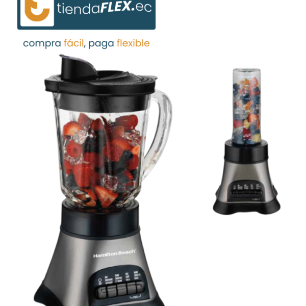 LICUADORA CON JARRO PERSONAL HAMILTON BEACH GRIS MOD 58161